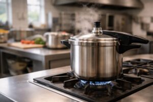 Cozinheira sofre queimaduras após acidente com panela de pressão em Blumenau