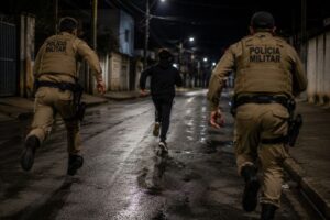 Suspeito tenta fugir, mas acaba detido após jogar pacote com crack em Brusque