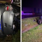 Saída de pista seguida de capotamento é registrada na BR-470