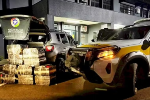 Homens e adolescente são flagrados com 306 kg de maconha dentro de motel em SC