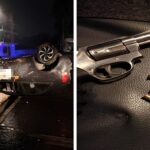 Capotamento termina com motorista detido e arma apreendida no Vale