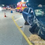 Colisão entre carro e caminhão deixa mulher ferida em Gaspar