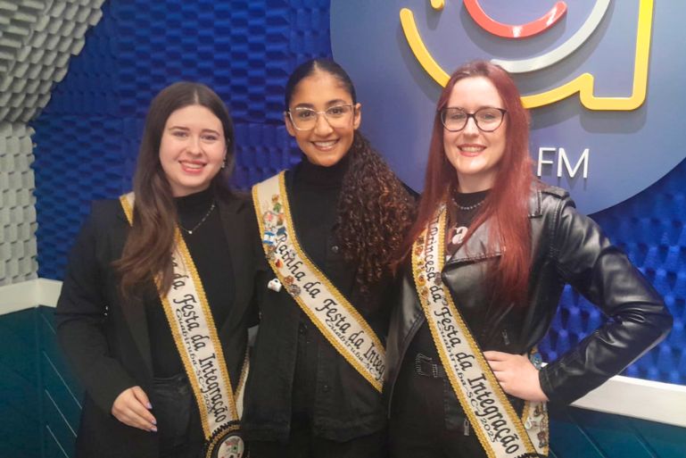 Realeza da Festa da Integração participa ao vivo do Jornal da Manhã