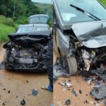Colisão frontal deixa motorista ferido no bairro Limeira, em Brusque