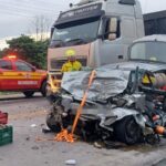 Grave acidente na BR-280 deixa dois mortos e três feridos