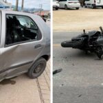 Motociclista fica ferido em acidente na Av. Dom Joaquim, em Brusque; VÍDEO