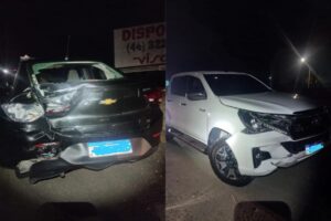 Carro de Brusque se envolve em colisão traseira na SC-486 em Itajaí