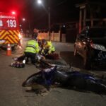 Motociclista sofre diversas fraturas após batida no bairro São Pedro, em Guabiruba