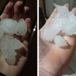 Granizo do tamanho de ovos causa estragos no Oeste de Santa Catarina