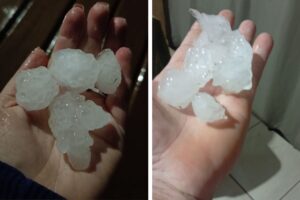 Granizo do tamanho de ovos causa estragos no Oeste de Santa Catarina