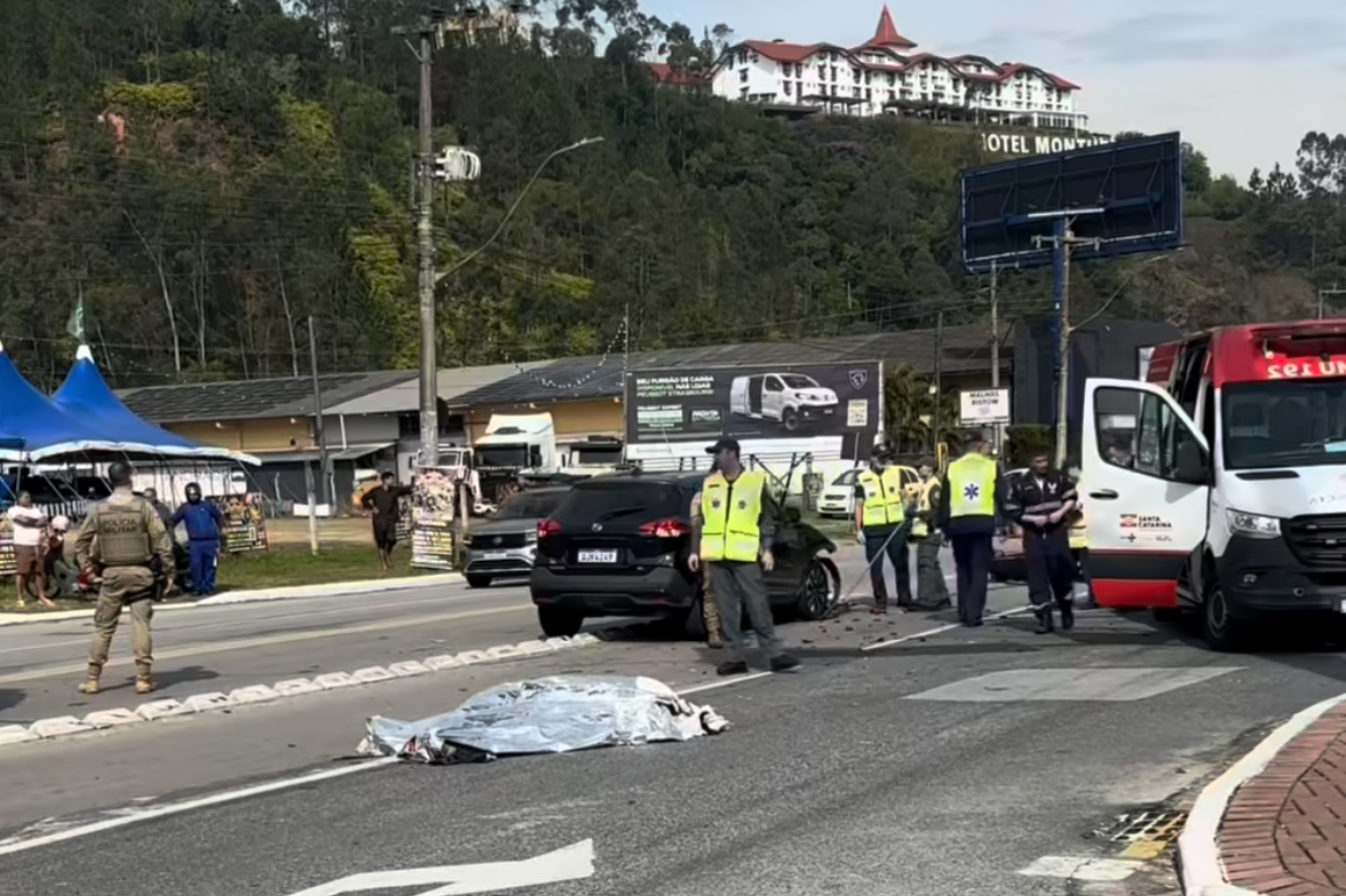 Motociclista morre após colisão frontal na rodovia Antônio Heil, em Brusque
