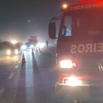 Duas pessoas ficam feridas após motocicleta sair da pista na BR-470, em Gaspar
