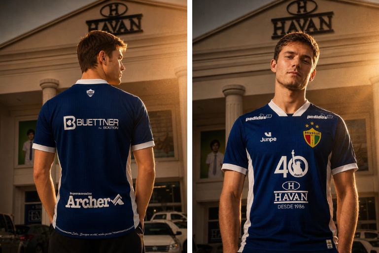 Brusque FC SAF lança camisa comemorativa em homenagem aos 40 anos da Havan