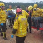 Bombeiros resgatam homem desaparecido após buscas em área de mata