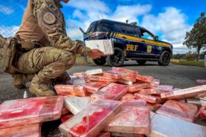 VÍDEO: Carreta com destino a Brusque é interceptada com quase 100 kg de cocaína no Paraná