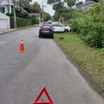 Saída de estacionamento termina em colisão com motocicleta no Souza Cruz