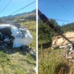 Motorista morre após sair da pista e colidir contra poste na SC-414