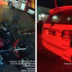 Colisão entre carro e moto deixa dois feridos na Rodovia Ivo Silveira, em Brusque