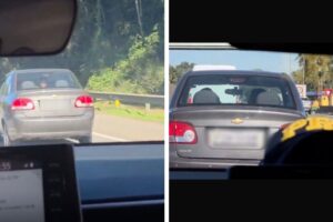 VÍDEO: PRF flagra família inteira sem cintos de segurança na BR-101