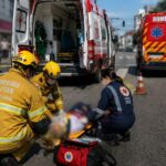 Idosa de 90 anos é atropelada no Centro e socorrida por bombeiros e Samu