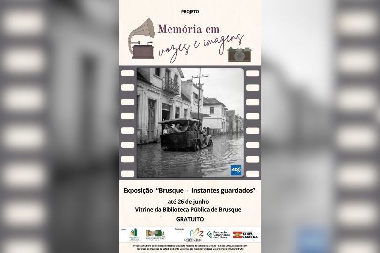 Exposição “Brusque – instantes guardados” segue aberta na Biblioteca Pública Ary Cabral