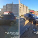ATUALIZAÇÃO: Dois homens ficam feridos após carro atingir muro no bairro Tomaz Coelho