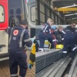 Trabalhador é esmagado entre carga e carreta e resgatado com vida no Oeste de SC