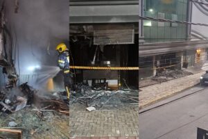 Incêndio criminoso atinge escritório em Itapema e Polícia Civil investiga o caso