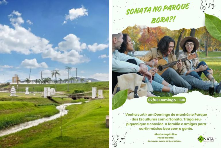 Escola de Música Sonata promove evento gratuito no Parque das Esculturas