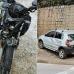 Motociclista fica gravemente ferido após colisão com carro em Brusque