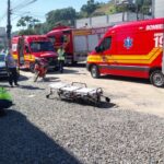 Duas motocicletas colidem no bairro Souza Cuz, em Brusque