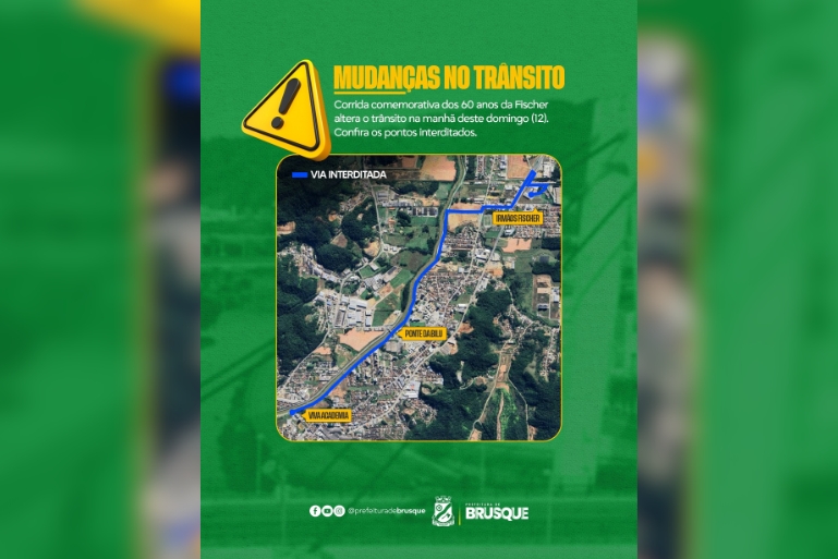 Corrida comemorativa dos 60 anos da Fischer altera o trânsito na manhã deste domingo (12)