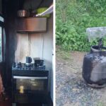 Incêndio atinge cozinha de casa de madeira e moradora é levada ao hospital em Blumenau