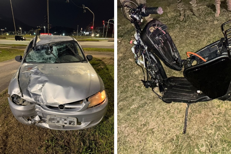 Homem morre após colisão frontal com carro na contramão da SC-401