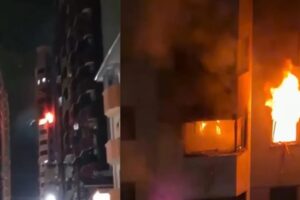 Incêndio atinge apartamento em prédio em Balneário Camboriú