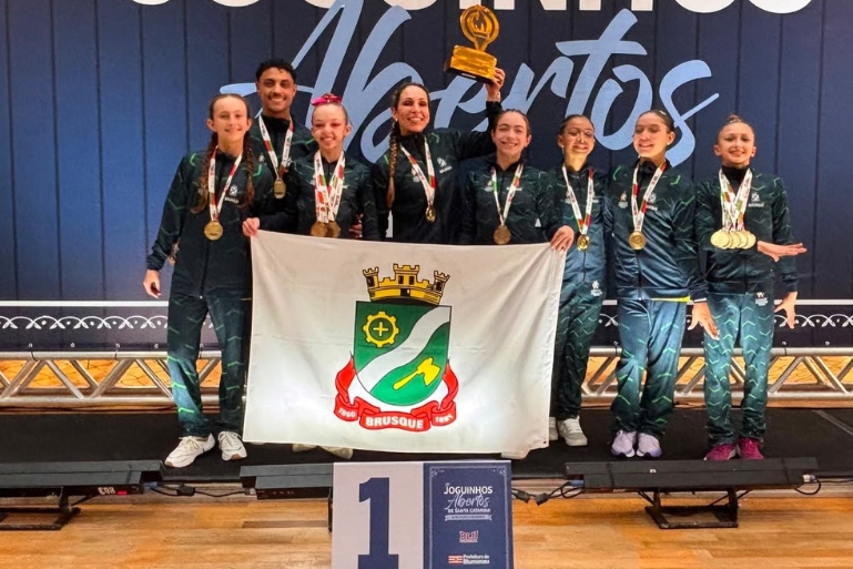 Brusque conquista título da ginástica artística nos Joguinhos