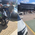 Motociclista fica ferido após colisão com carro em Brusque