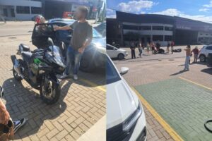 Motociclista fica ferido após colisão com carro em Brusque