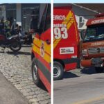Colisão entre duas motos mobiliza Bombeiros e Samu em Brusque