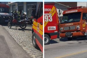 Colisão entre duas motos mobiliza Bombeiros e Samu em Brusque