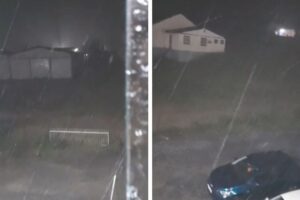 Queda de granizo é registrada no bairro Dom Joaquim, em Brusque