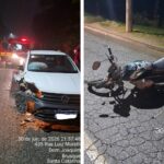 Motociclista sofre fratura exposta após acidente no bairro Dom Joaquim