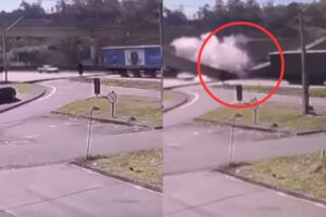 Passarela desaba após ser atingida por caminhão e deixa dois mortos em SP