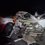 Carro de Brusque está entre os quatro veículos envolvidos em acidente na SC-486