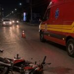 Queda de moto deixa dois feridos em Guabiruba