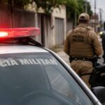 PM apreende motocicleta com divergências no chassi e motor após perseguição em Brusque