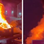 VÍDEO: Fogo no Centro de Joinville chama atenção durante a noite de sábado
