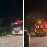 Mulher sofre fratura na perna após colisão entre carro e scooter no Bairro São Pedro