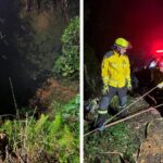 Jovem é resgatado após cair de ribanceira de 15 metros em mirante da Serra Dona Francisca