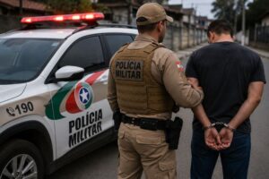 Homem com mandado de prisão é localizado em mercado de Guabiruba